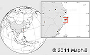 Blank Location Map of Ninghai, highlighted country