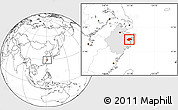 Blank Location Map of Ninghai, highlighted parent region