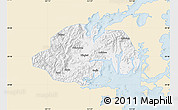 Classic Style Map of Ninghai, single color outside