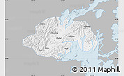 Gray Map of Ninghai, single color outside