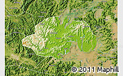 Physical Map of Ninghai, satellite outside