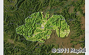 Satellite Map of Ninghai, darken