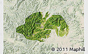 Satellite Map of Ninghai, lighten