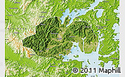 Satellite Map of Ninghai, physical outside