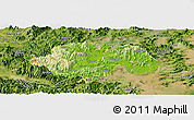 Physical Panoramic Map of Ninghai, satellite outside