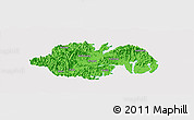 Political Panoramic Map of Ninghai, cropped outside
