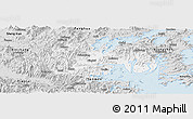 Silver Style Panoramic Map of Ninghai