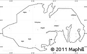 Blank Simple Map of Ninghai, cropped outside
