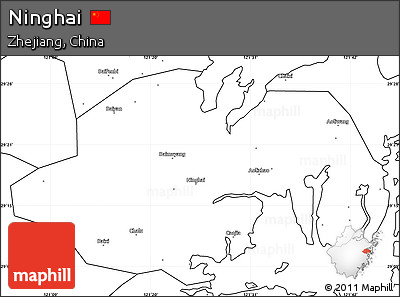 Blank Simple Map of Ninghai