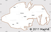 Classic Style Simple Map of Ninghai, cropped outside