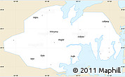 Classic Style Simple Map of Ninghai, single color outside
