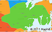 Political Simple Map of Ninghai