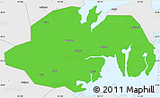Political Simple Map of Ninghai, single color outside, borders and labels