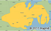 Savanna Style Simple Map of Ninghai