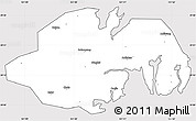 Silver Style Simple Map of Ninghai, cropped outside