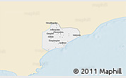 Classic Style 3D Map of Pinghu, single color outside