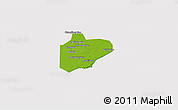 Physical 3D Map of Pinghu, cropped outside
