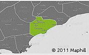 Physical 3D Map of Pinghu, desaturated