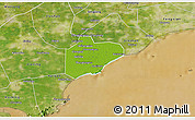 Physical 3D Map of Pinghu, satellite outside