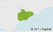 Physical 3D Map of Pinghu, single color outside