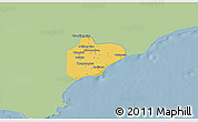 Savanna Style 3D Map of Pinghu, single color outside