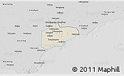Shaded Relief 3D Map of Pinghu, desaturated