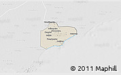 Shaded Relief 3D Map of Pinghu, lighten, desaturated