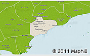 Shaded Relief 3D Map of Pinghu, physical outside