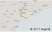 Shaded Relief 3D Map of Pinghu, semi-desaturated