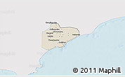 Shaded Relief 3D Map of Pinghu, single color outside