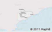 Silver Style 3D Map of Pinghu, single color outside