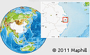 Physical Location Map of Pinghu, highlighted country