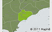Physical Map of Pinghu, semi-desaturated
