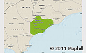 Physical Map of Pinghu, shaded relief outside