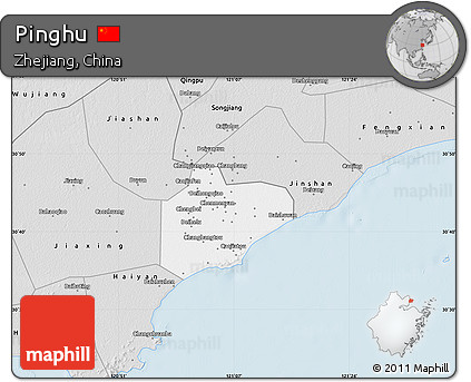 Silver Style Map of Pinghu