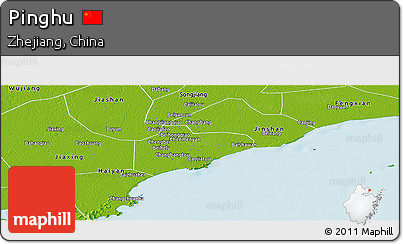 Physical Panoramic Map of Pinghu