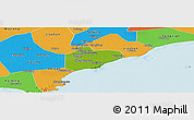 Physical Panoramic Map of Pinghu, political outside