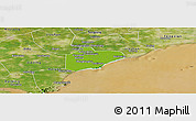 Physical Panoramic Map of Pinghu, satellite outside