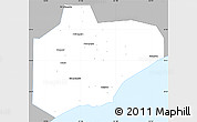 Gray Simple Map of Pinghu, single color outside