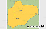 Savanna Style Simple Map of Pinghu, cropped outside