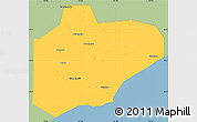Savanna Style Simple Map of Pinghu, single color outside