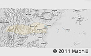 Shaded Relief 3D Map of Pingyang, desaturated