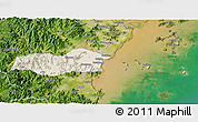 Shaded Relief 3D Map of Pingyang, satellite outside
