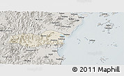 Shaded Relief 3D Map of Pingyang, semi-desaturated