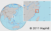 Gray Location Map of Pingyang