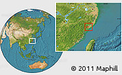 Satellite Location Map of Pingyang