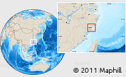 Shaded Relief Location Map of Pingyang