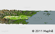Physical Panoramic Map of Pingyang, darken