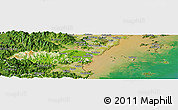 Physical Panoramic Map of Pingyang, satellite outside