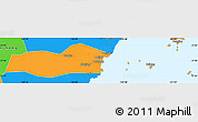 Political Simple Map of Pingyang